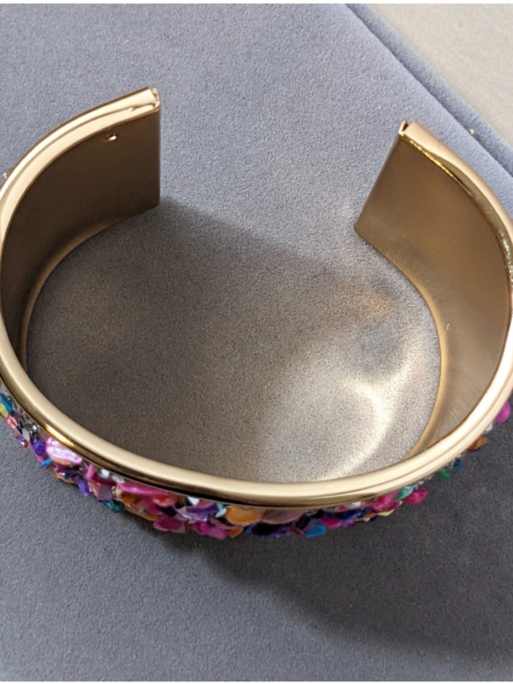 Colorful Gemstone Cuff Bracelet - Picture 2 of 3